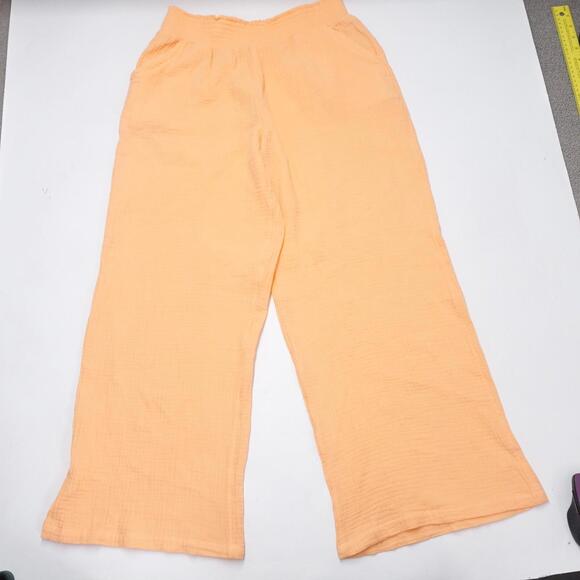 Joyspun Pants Women's Small (4-6) Peach Wide Leg Elastic Waist Classic Pull-On - Picture 1 of 7